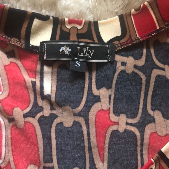 Chain link patterned long-sleeve dress - Picture 3 of 9